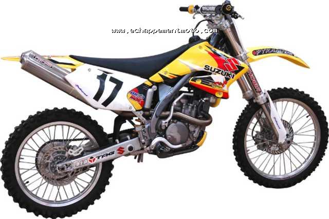 ECHAPPEMENT MOTO CROSS NINJA POT PROGUN OVALE SUZUKI RMZ 250 2006 ALU POLI